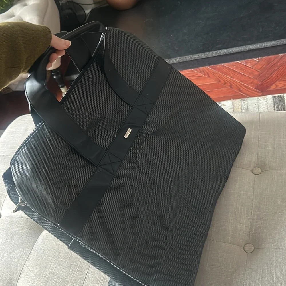 Giorgio Armani Grey Black Perfumes Duffle Travel Bag